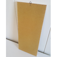 Kinderschilderijtje meisje met bloemen in hand